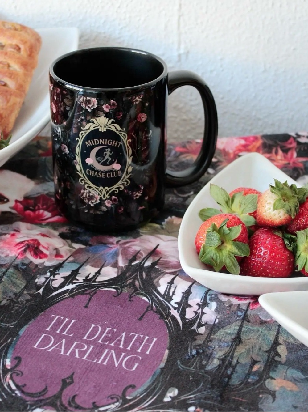 Midnight Chase Club Dark Forest Mug - Gothic Owl & Crest Design